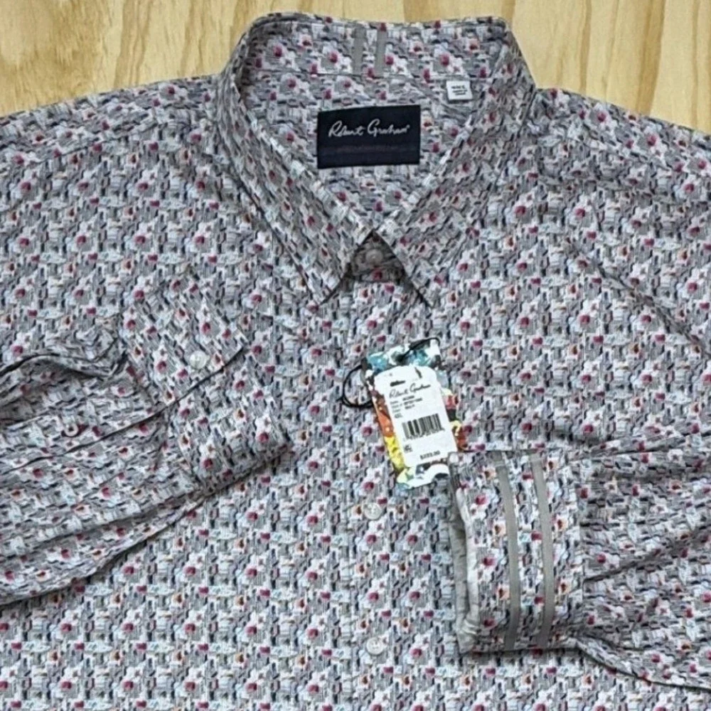 Robert Graham Medina 4XL Geometric Print Button Down Shirt Multicolor NWT